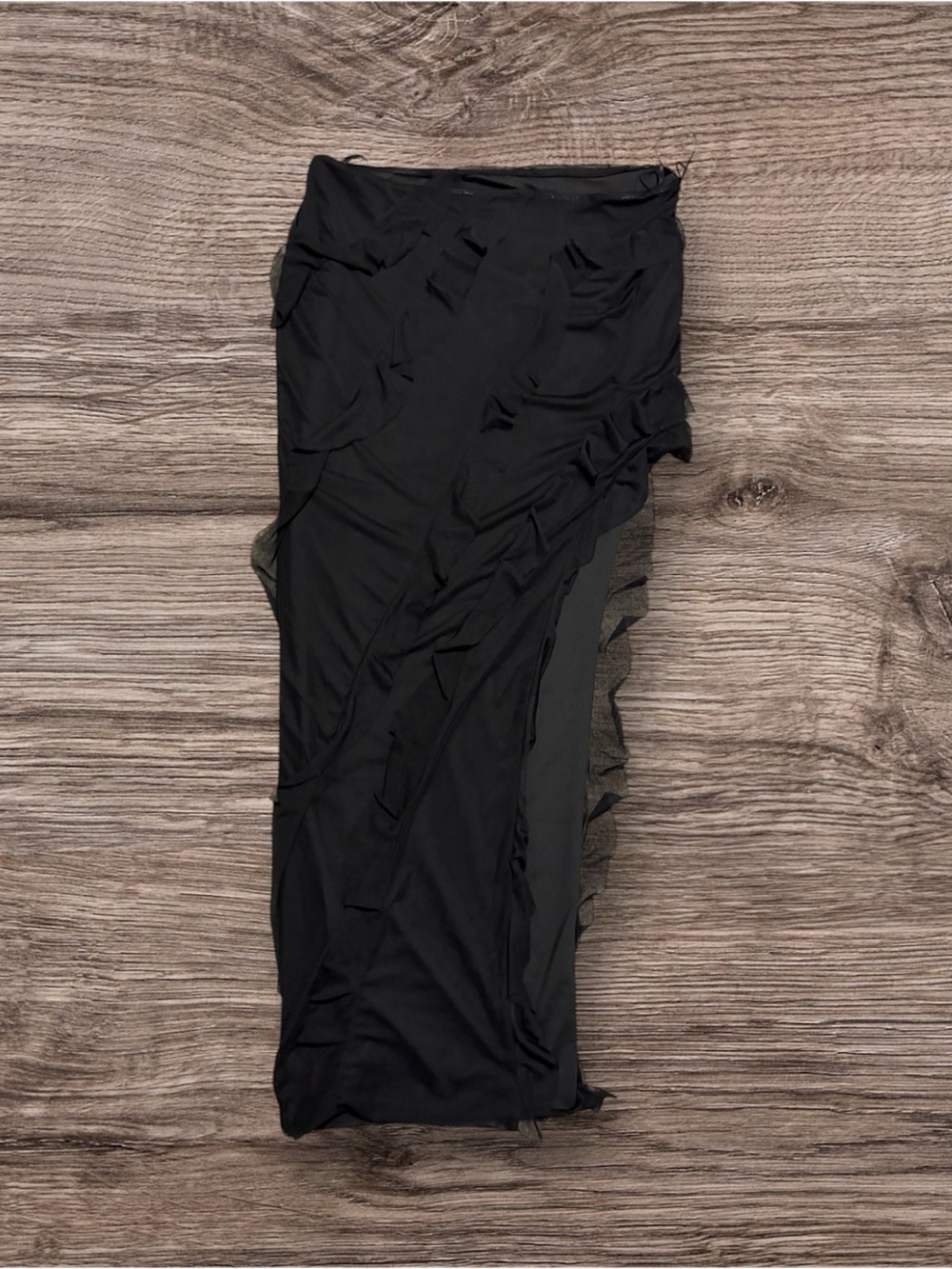 Princess Polly Black Maxi Skirt with Ruffle Detail